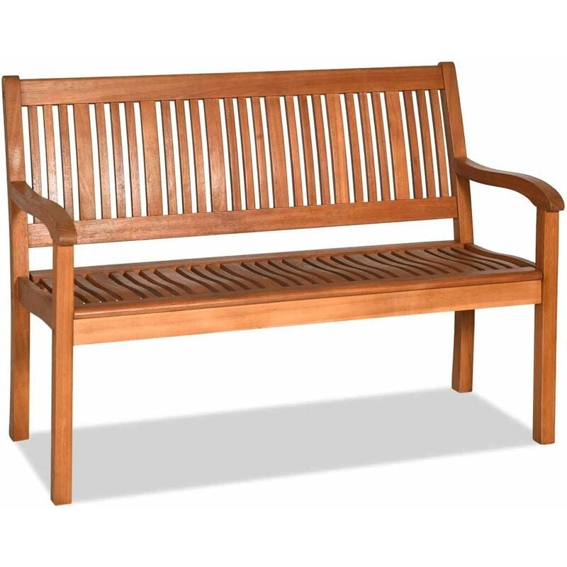 foto del prodotto costway panchina da giardino in legno, panca per 2 persone, schienale ergonomico, per cortile veranda piscina balcone, 126 x 63 x 91 cm