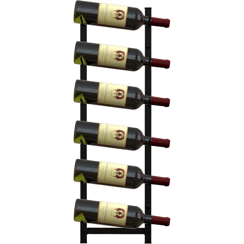 foto del prodotto costway portabottiglie vino da parete, cantinetta vino da parete, porta bottiglie di vino da parete in metallo per cucina, sala da pranzo, cantina,
