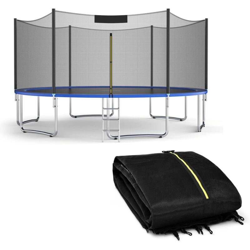 foto del prodotto costway rete per trampolino sostitutiva 244cm 305cm 366cm 427cm 457cm 488cm, ideale per struttura rotonda con 6 8 paletti con doppie cerniere,