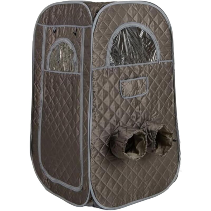 foto del prodotto costway sauna a vapore portatile 3l, sauna da casa con 9 livelli di regolazione della temperatura da 40 65 , telecomando, sedia pieghevole e