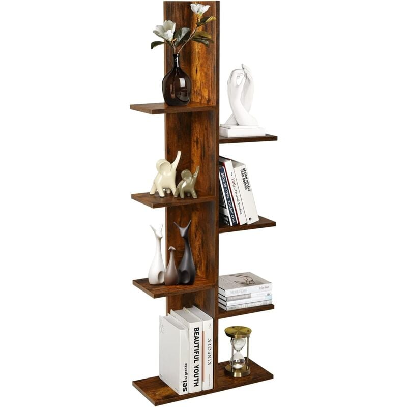 foto del prodotto costway scaffale in legno per libri, 6 livelli, libreria da terra multiuso per soggirno ufficio balcone, ideale per per soggirno ufficio balcone,