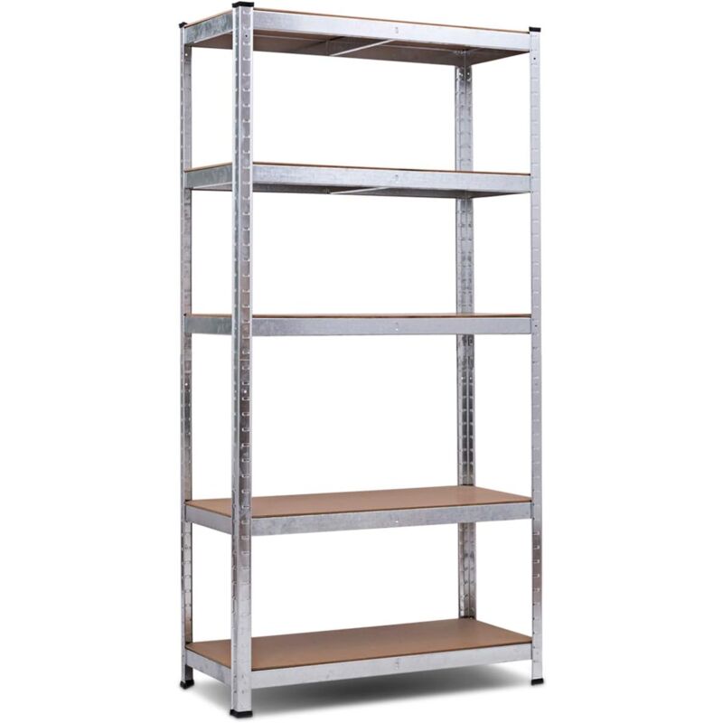 foto del prodotto costway scaffali per carichi, scaffalature a 5 ripiani, in metallo e mdf scaffale, per garage, magazzino, ripostiglio, portante 875 kg, 90 x 40 x