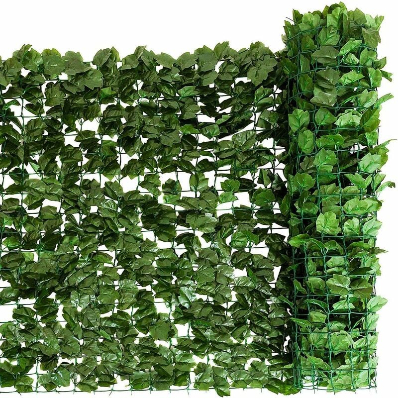 foto del prodotto costway siepe artificiale con foglie edera sintetica per balcone recinzioni ringhiere giardino, 150 x 300 cm