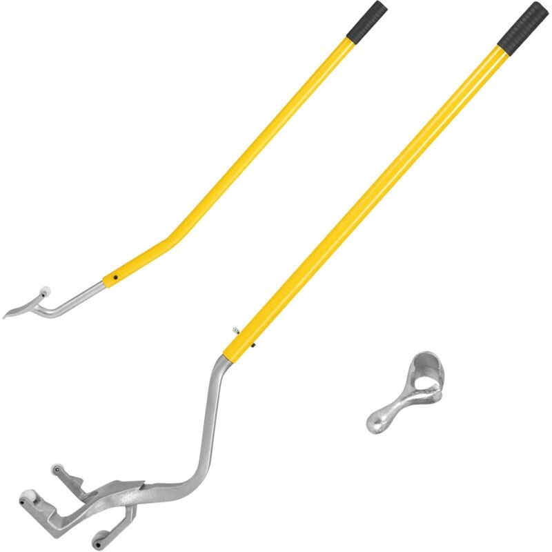 foto del prodotto costway strumento di montaggio e smontaggio pneumatici cambia gomme da 44 cm a 62 cm, 3 pcs strumenti manuali con supporto per tallone in acciaio