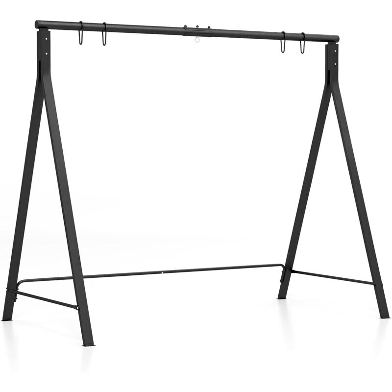 foto del prodotto costway supporto per altalena in metallo, telaio per altalena da giardino, con struttura a forma di a, portata massima 160 kg, 210 x 115 x 175 cm