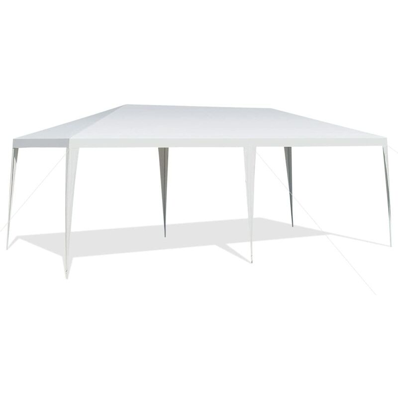 foto del prodotto costway tendone per feste 3 m x 6 m, gazebo da giardino con struttura in metallo, impermeabile e protezione uv, per feste, barbecue, giardino e