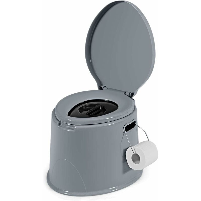 foto del prodotto costway toilette portatile wc chimico, wc da viaggio portatile, leggera con secchio interno rimovibile, supporto carico 200kg