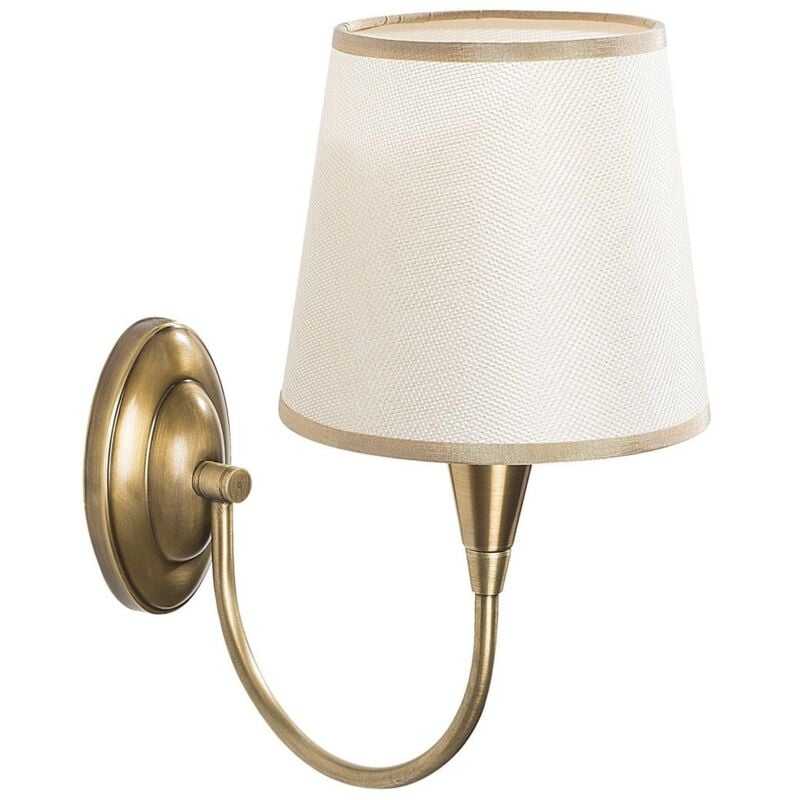 foto del prodotto cotecosy applique da parete in metallo bronzo antico e tessuto h31 cm pardo
