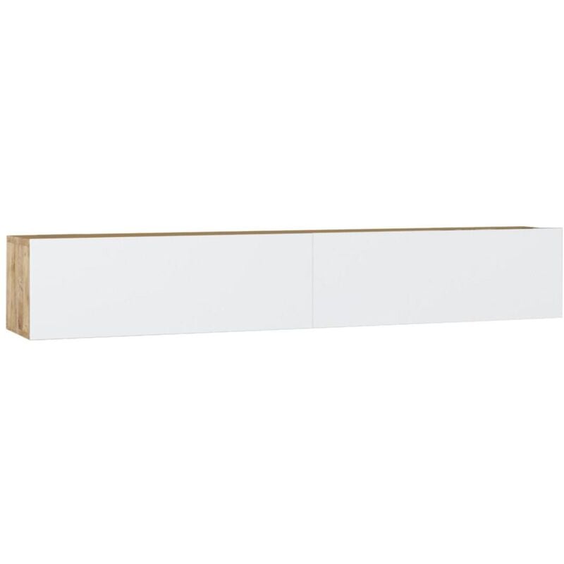foto del prodotto cotecosy mobile tv sospeso con 2 ante bianco e naturale aubepina