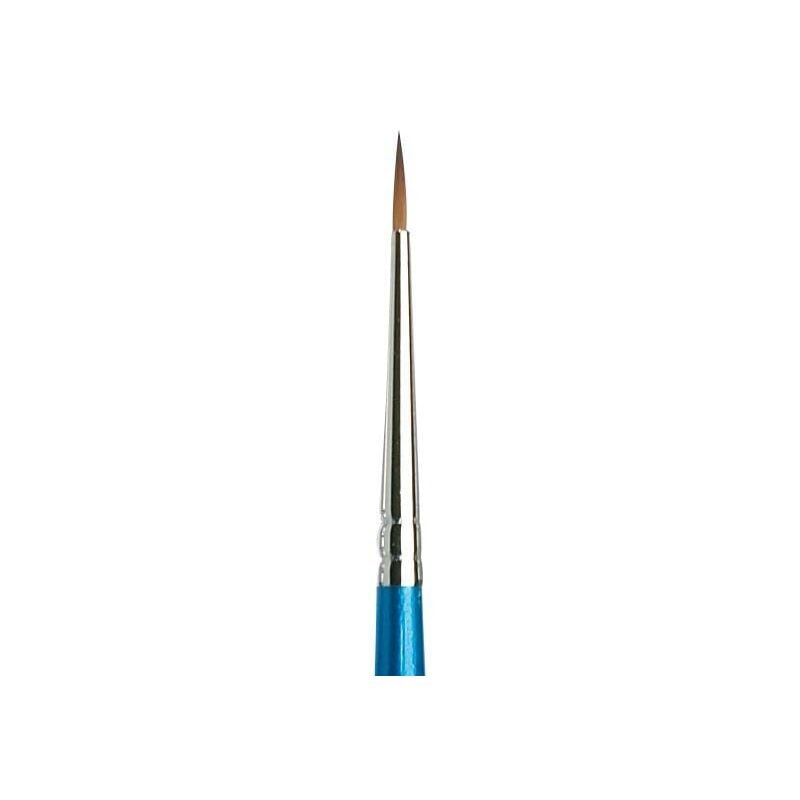 foto del prodotto cotman 5301000, pennello, legno, nr. 0 1,2 mm, rund pinsel, kurzer stiel, blu winsor newton