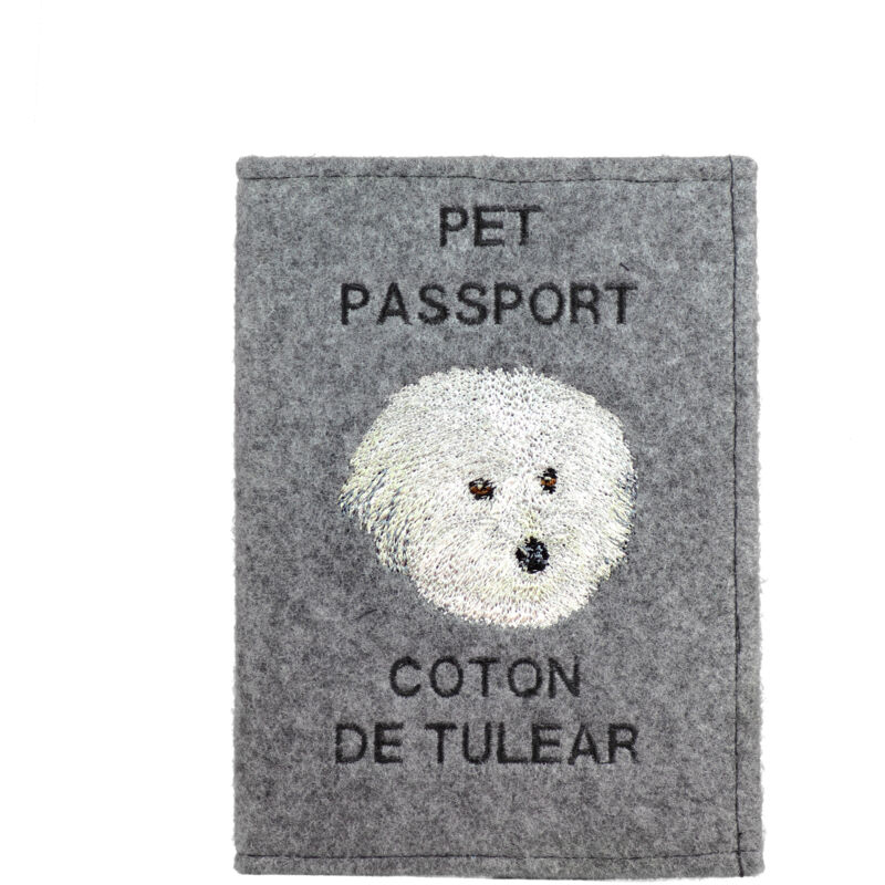 foto del prodotto coton de tulear portapassaporto per cani, portadocumenti, regalo per viaggiatori di art dog