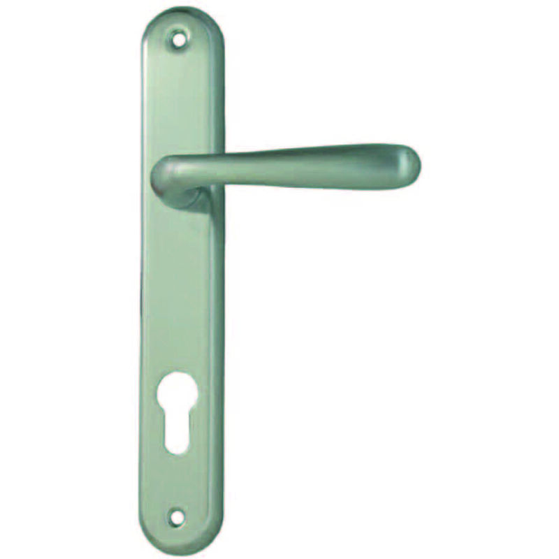 foto del prodotto cottali maniglia karol con placca foro yale in zama finit. ott. cromo satinato mm.90 foro yale