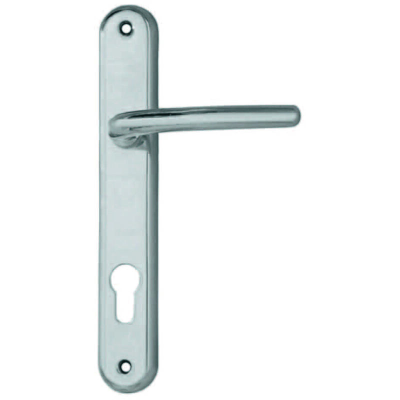 foto del prodotto cottali maniglia vega con placca foro yale in zama finit. ott. cromo satinato mm.90 foro yale