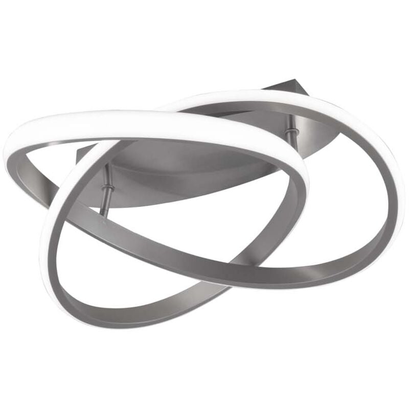 foto del prodotto course plafoniera led cerchio infinito acciaio satinato d. 45cm