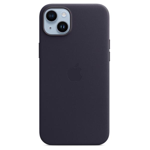foto del prodotto cover apple per iphone 14 in pelle midnight nero