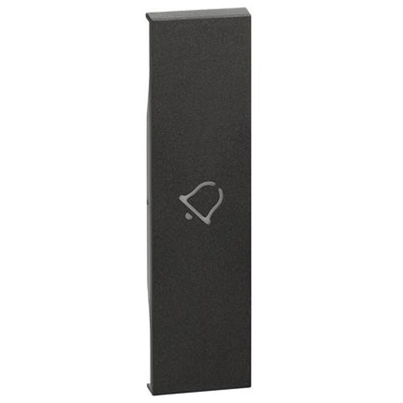 foto del prodotto cover bticino living now con simbolo campanello 1m nera kg01d