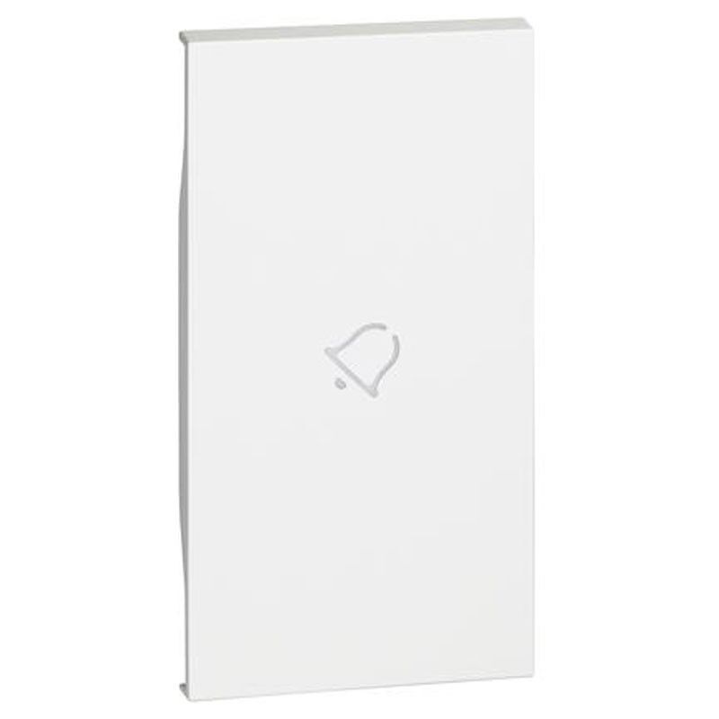 foto del prodotto cover bticino living now con simbolo campanello 2m bianco kw01m2d