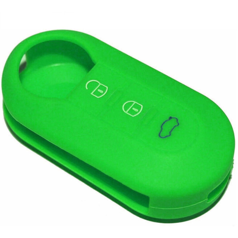 foto del prodotto cover chiave guscio fiat 500 punto evo panda bravo telecomando 3 tasti verde trade shop traesio