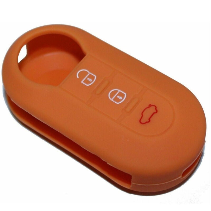 foto del prodotto cover chiave guscio fiat 500 punto evo panda bravo telecomando arancione trade shop traesio
