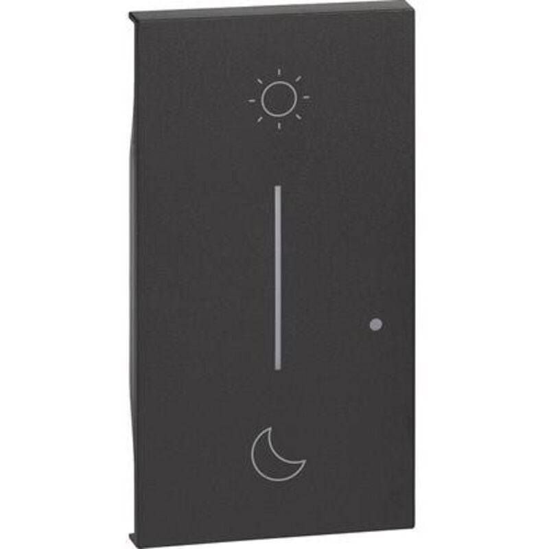 foto del prodotto cover illuminabile notte&amp;giorno wireless nera living now ( bticino cod. kg41m2 )