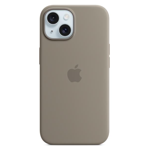 foto del prodotto cover iphone 15 silicone compatibile con magsafe clay