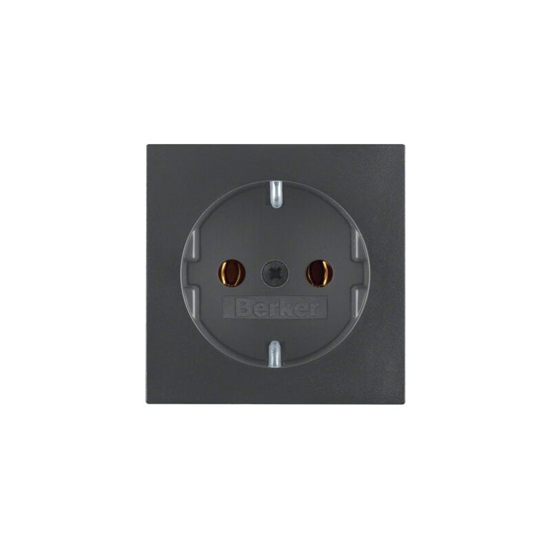 foto del prodotto cover schuko compatibile con diverse serie hager con protezione bambini ip20 5,8x5,8x4cm colore antracite opaco