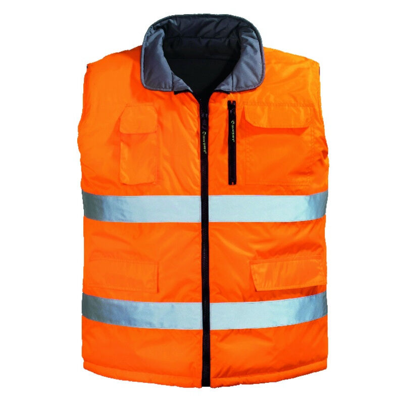 foto del prodotto coverguard gilet reversibile hi way taglia l classe 2 arancio grigio
