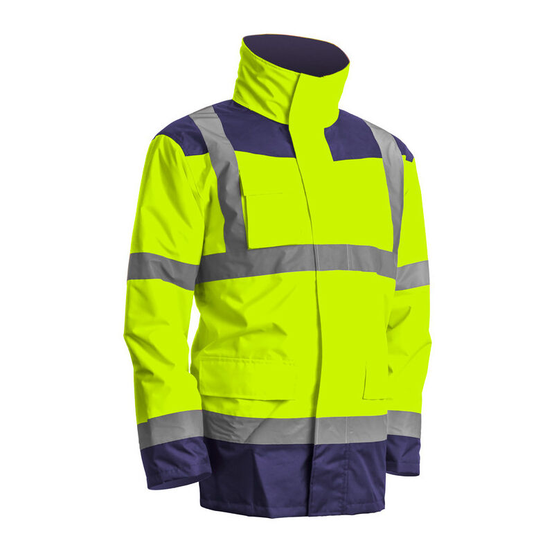 foto del prodotto coverguard kanata 4 in 1 parka in poliestere ad alta visibilit giallo navy taglia xl