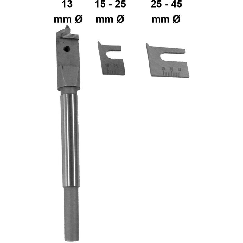 foto del prodotto cox972203 punta da trapano centrale regolabile da 13 15 45 mm connex