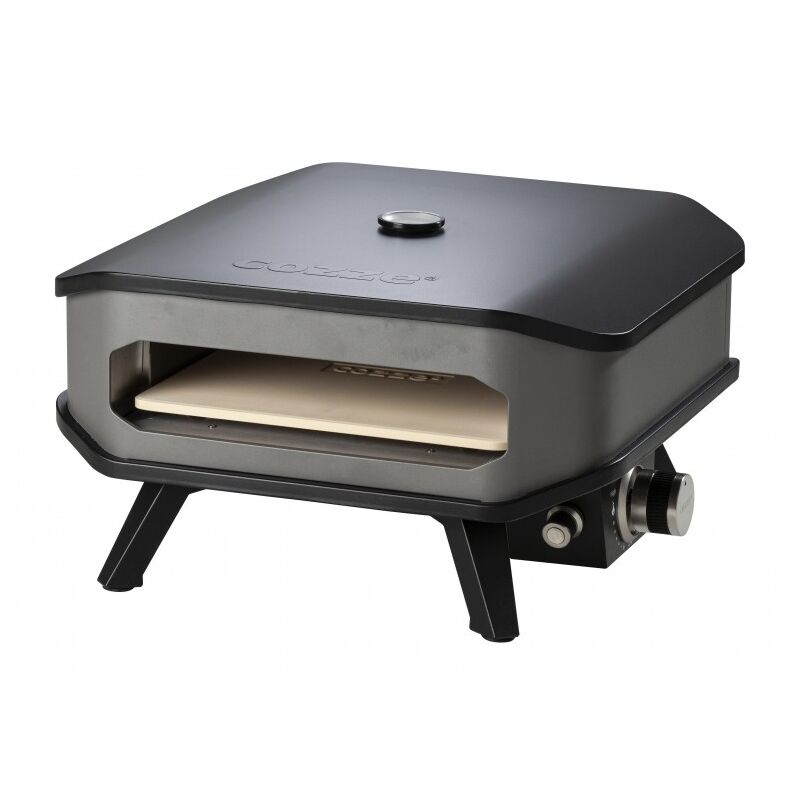 foto del prodotto cozze forno per pizza a gas 13 con term. fino a 400 , 34 x 34 cm, facilmente trasportabile con pietra refrattaria