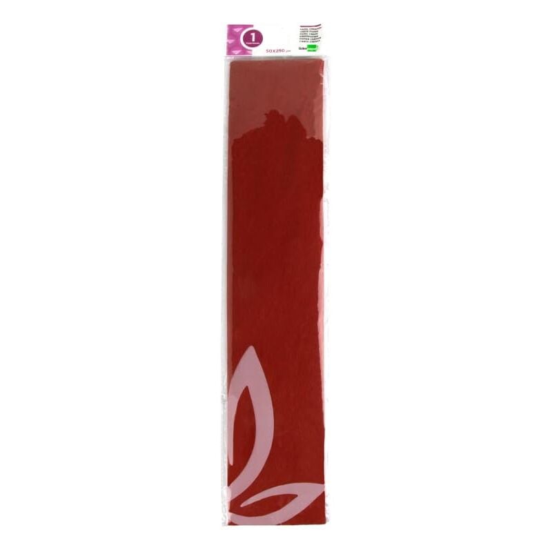 foto del prodotto cp04 papel crepe, 50 cm x 2,5 m, colore rosso liderpapel