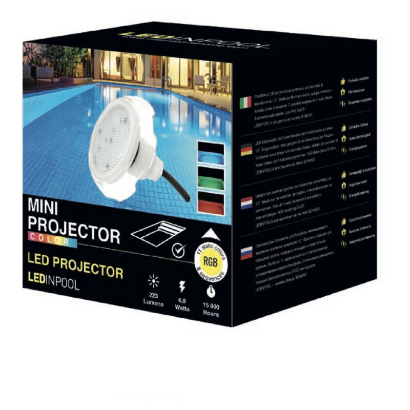 foto del prodotto cpa mini lampada led per piscina con luce bianca da 5,4 w