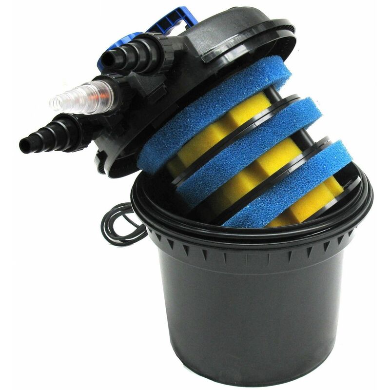 foto del prodotto cpf 250 filtro biologico a pressione per bacino laghetto fino a 11.000 l lampada uv 11w bc elec