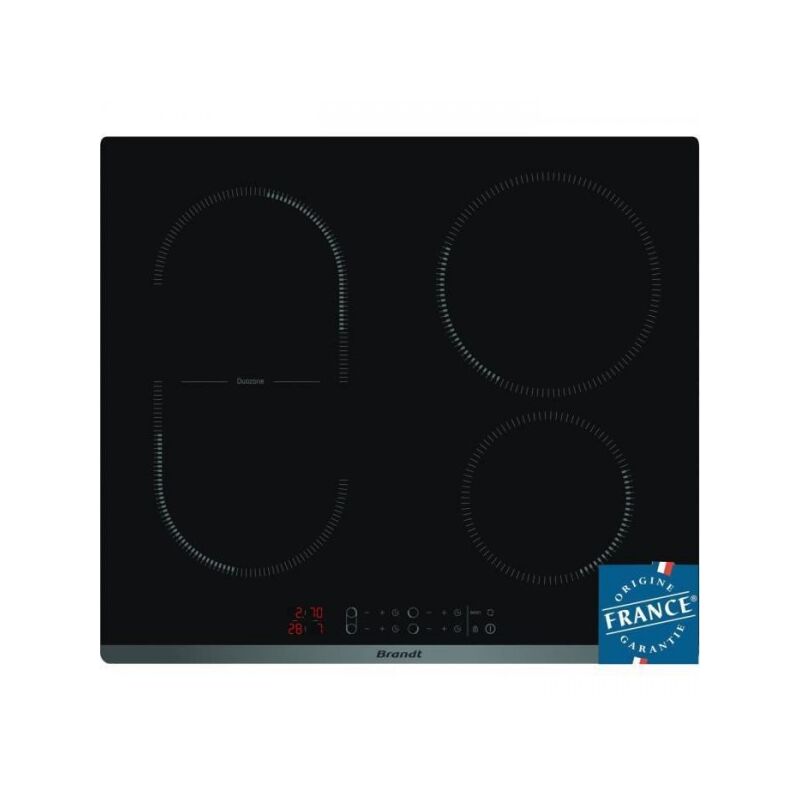 foto del prodotto cpi6400b piano cottura a induzione 4 zone 3600 w l 58 x p51 cm rivestimento in vetro nero brandt