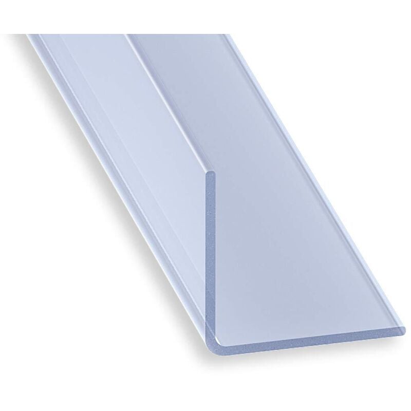 foto del prodotto cqfd angolare preformato in pvc trasparente, 20 x 20 mm, 1 m
