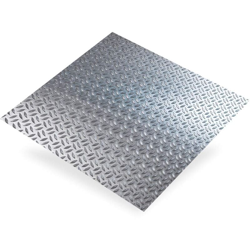 foto del prodotto cqfd lamiera di alluminio grana di riso 1,2 mm 500 x 1000 mm foglio metallico decorativo