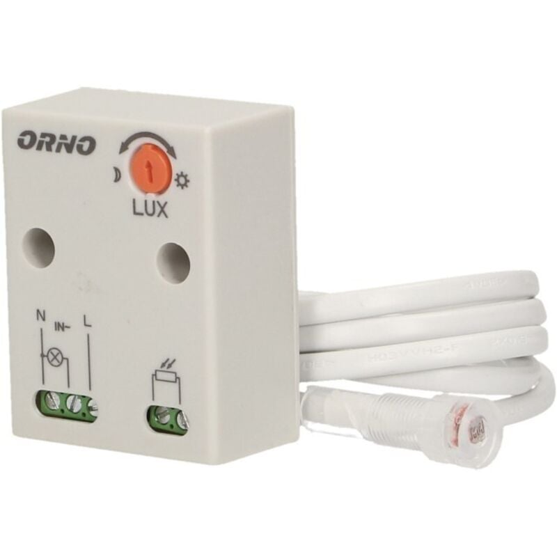 foto del prodotto cr-233 interruttore crepuscolare 10w - 2300w ip65 resistente all'acqua 4 tipi montaggio in superficie precablato - orno