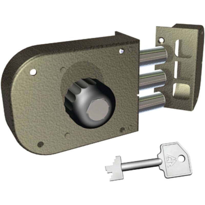 foto del prodotto cr - serratura laterale da applicare a pompa senza s occo con pomolo 1600 - cilindro mm.60 dx 1600-02