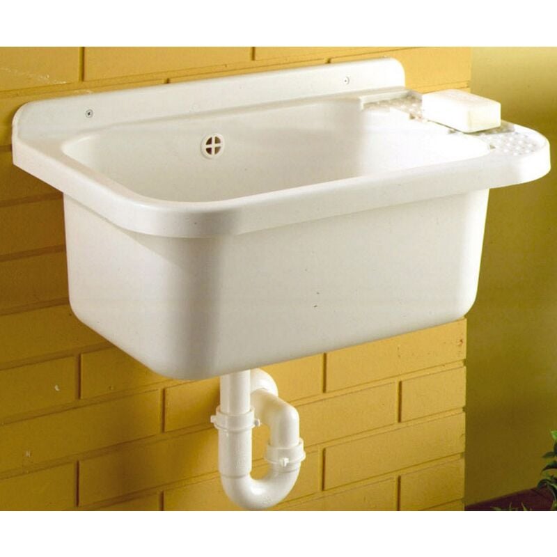 foto del prodotto cr smart - aqualine pilozzi - pilozzo sospeso con ripiano 50x34 cm, plastica/bianco pi5050