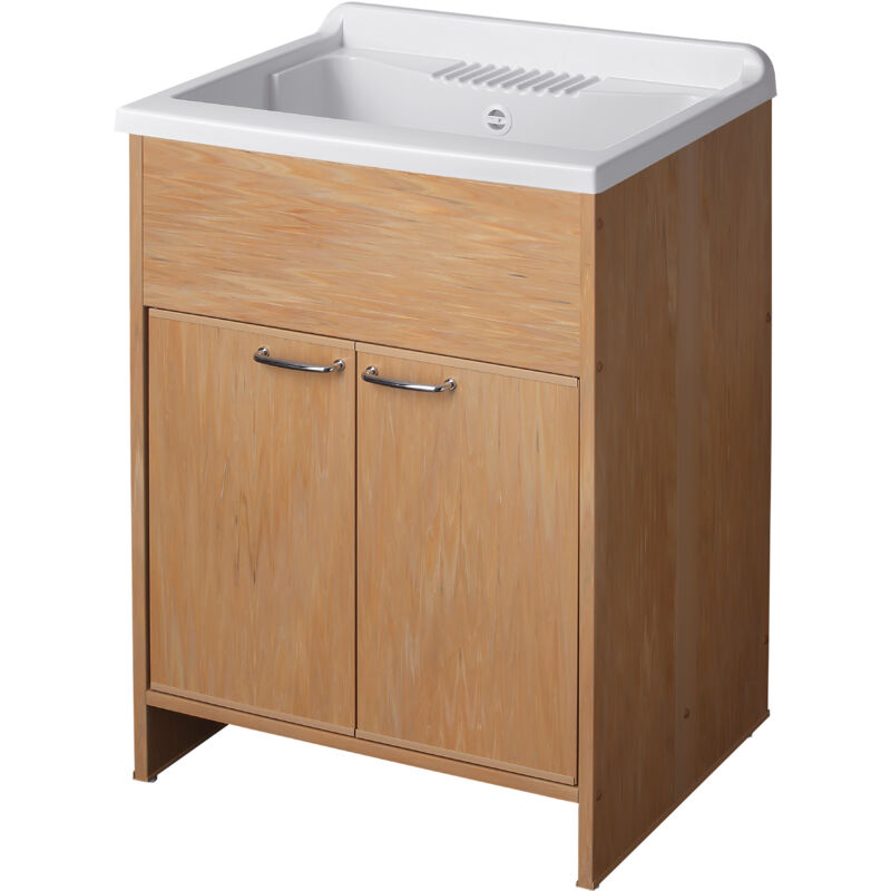 foto del prodotto cr smart lavatoio in pvc in kit 60x50 per interni esterni frassino