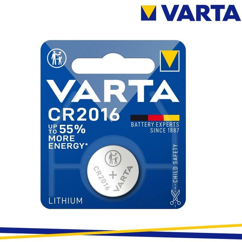 foto del prodotto cr2016 litio 3v blister 1pz 90mah varta batterie