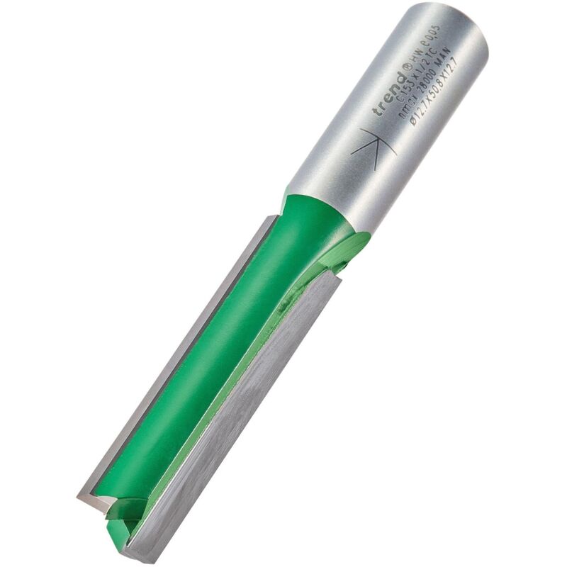 foto del prodotto craftpro 1 2 fresa per giunti del piano di lavoro con gambo in pollici 12,7 mm di diametro, due punte in carburo di flauto, c153x1 2tc trend