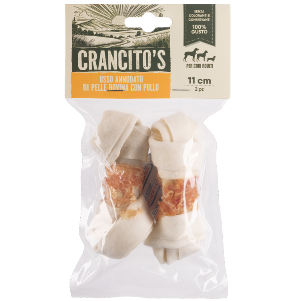 foto del prodotto crancito s osso annodato snack naturale per cani adult 2 pezzi 11 cm 1 ordine scegli lo sconto bzr5 bzr20 200 punti fedelt 