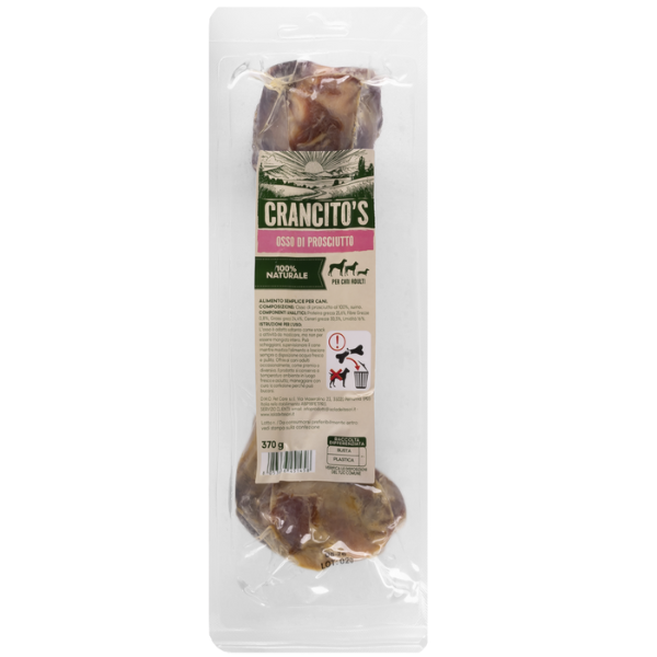 foto del prodotto crancito s snack naturale dog adult osso di prosciutto 370 gr 1 ordine scegli lo sconto bzr5 bzr20 200 punti fedelt 