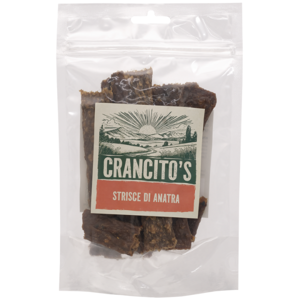 foto del prodotto crancito's snack naturale dog adult strisce - anatra - 80 gr - spedizione gratis da 39€
