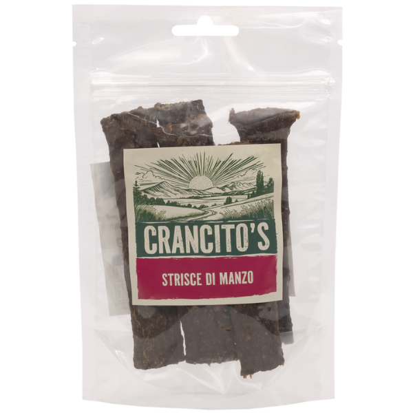 foto del prodotto crancito s snack naturale dog adult strisce manzo 80 gr 1 ordine scegli lo sconto bzr5 bzr20 200 punti fedelt 