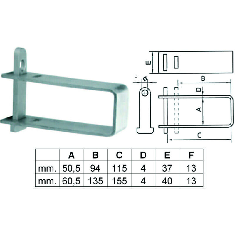 foto del prodotto cravatta bloccacancello in acciaio pal24 --media -fer 172325