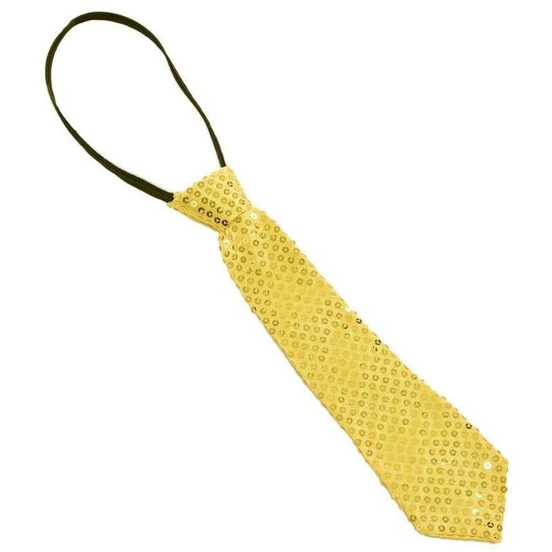 foto del prodotto cravatta paillettes giallo teatro paillette raso cravattino frack festa ballo trade shop traesio
