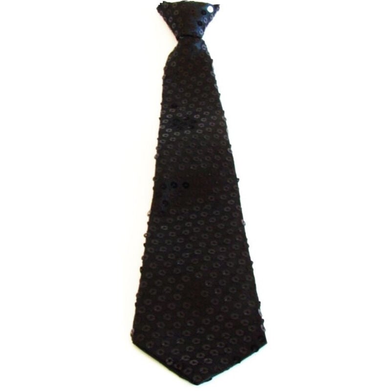 foto del prodotto cravatta paillettes nero teatro paillette raso cravattino frack festa ballo trade shop traesio