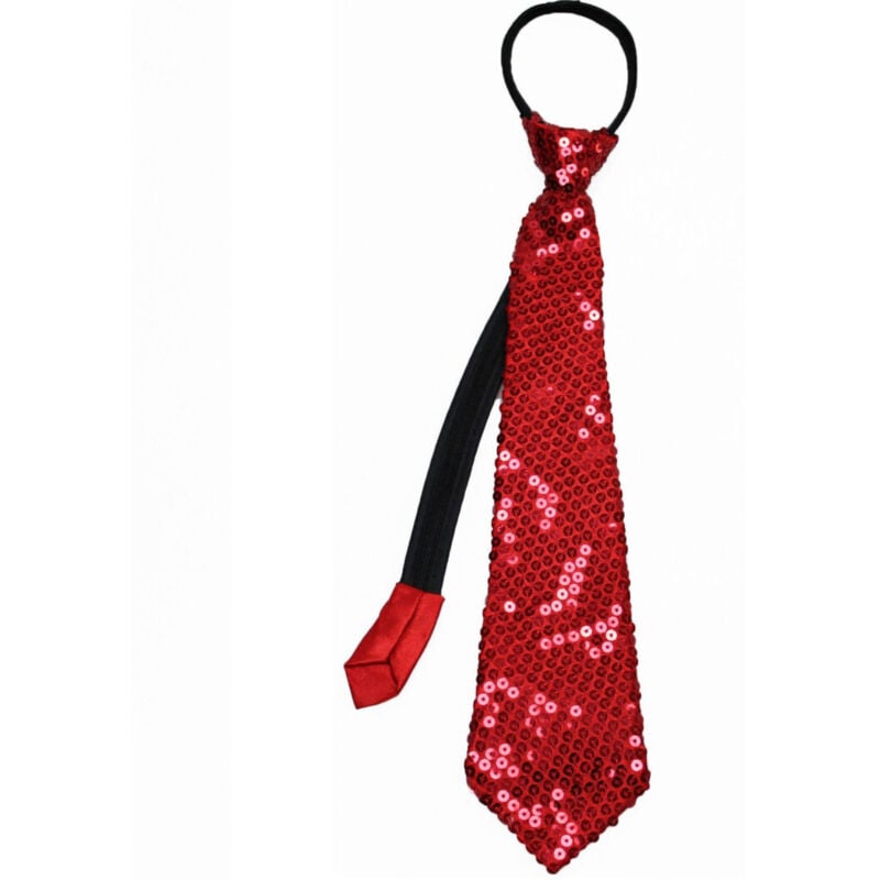 foto del prodotto cravatta paillettes rosso teatro paillette raso cravattino frack festa ballo - - trade shop traesio